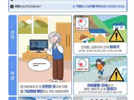행정안전부, 호우·태풍 이렇게 행동하세요! 기사 이미지